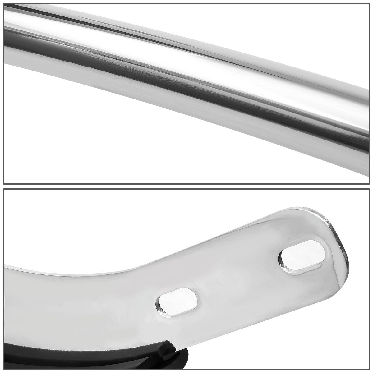 DNA Motoring RBG-006-SS Stainless Steel Rear Bumper Protector Guard for Trucks & SUVs - Heavy Duty Protection Against Scratches & Dents - Perfect for Off-Roading, Parking & Daily Driving