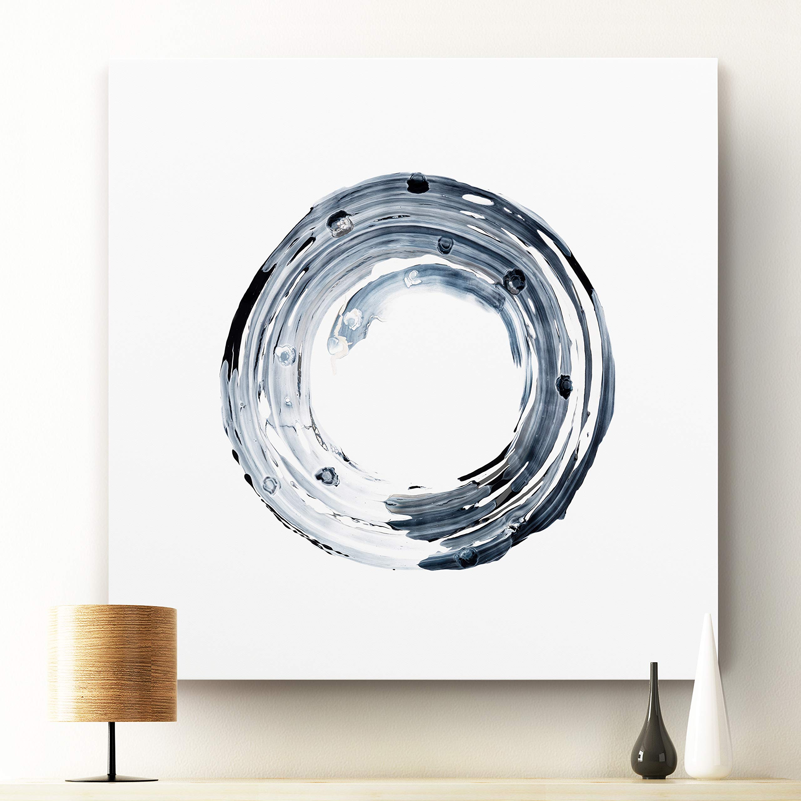 Encircle I' Gallery Wrapped Canvas Abstract Wall Art - Modern Home Decor for Living Room, Bedroom & Office - Ready to Hang Large Contemporary Painting