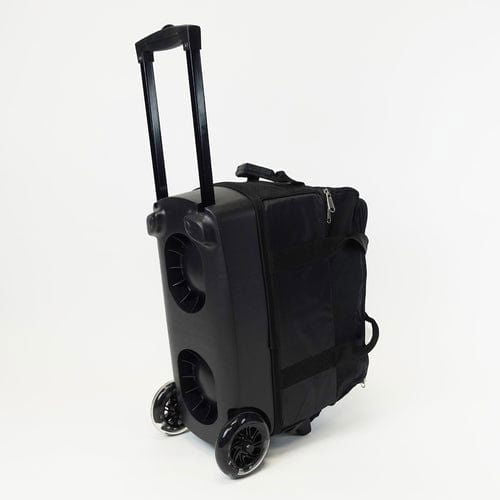 ELITE Deluxe Double Roller Bowling Bag - Heavy Duty Black Bowling Ball Carrier with Wheels for Professional & League Bowlers | Perfect for Tournaments & Practice Sessions