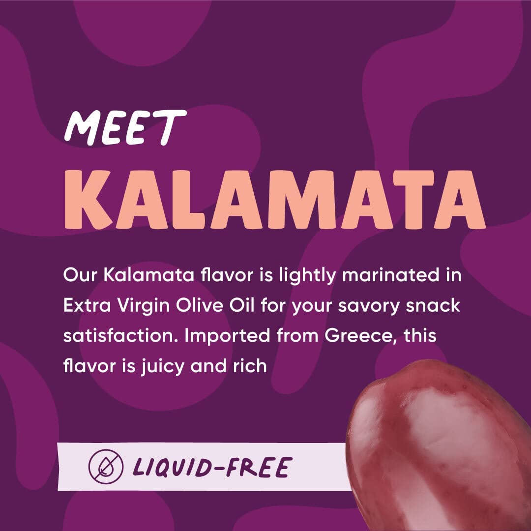 Freestyle Snacks Olive Snack Packs - Fresh Pitted Kalamata & Green Olives from Greece, Jumbo-Sized, All Natural, Non-GMO, Paleo & Keto Friendly, Sugar-Free Healthy Snacks - Variety Pack (6 Pack, 4oz Each) - Perfect for Office, Travel, Picnics & Low-Carb Diets