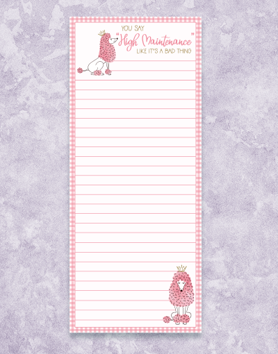 Premium Poodle-Themed Shopping List Notepads - Cute & Practical Memo Pads for Grocery Lists, Errands & Office Organization
