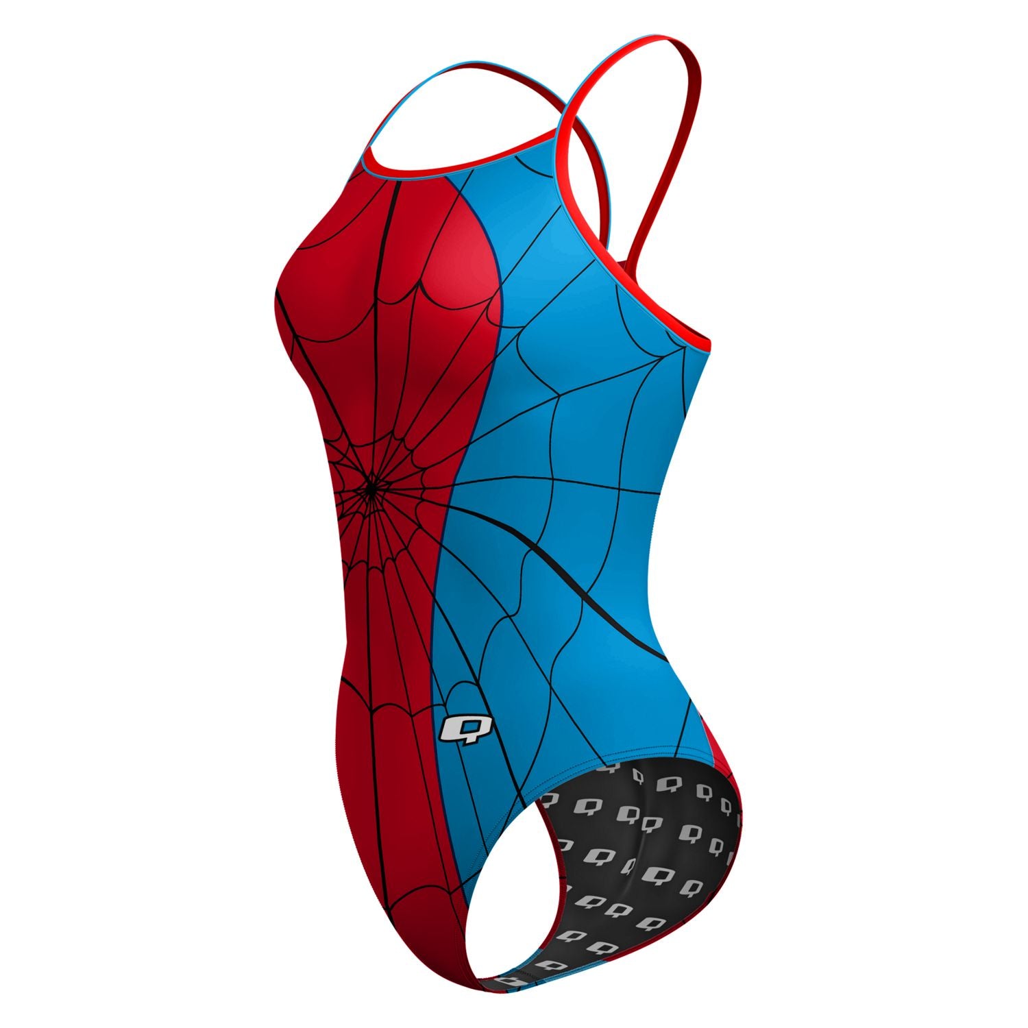 Spider 2.0 Women's Slim Strap Swimsuit - Sexy One Piece Bathing Suit for Swimming, Beach Vacation & Pool Party