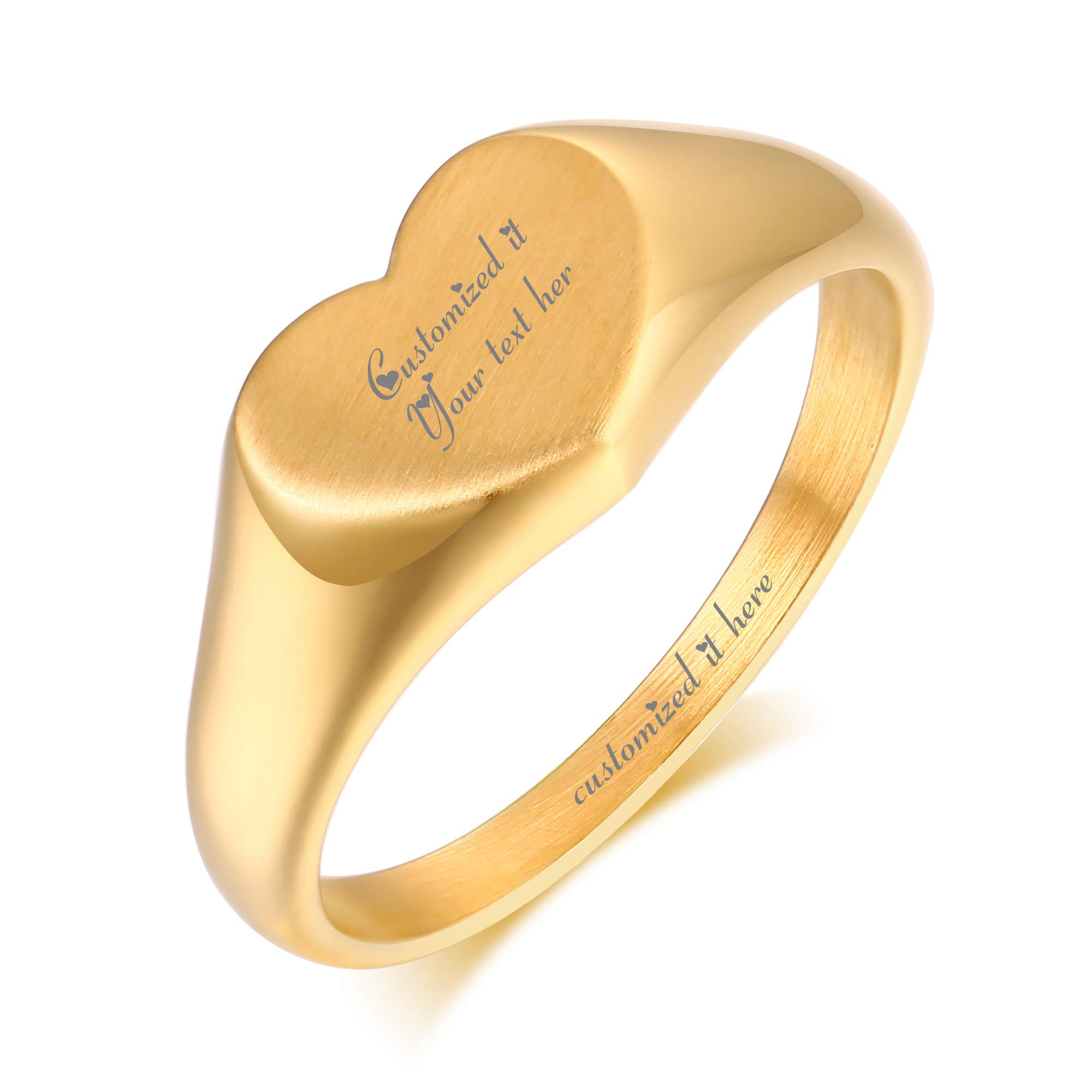 I Am Enough Ring - Personalized Stainless Steel Inspirational Ring with Custom Engraved Heart | Self Love & Recovery Jewelry for Women | Motivational Gift for Girlfriend, Wife, Daughter | Size 6-9 | Perfect for Daily Wear, Meditation, Yoga & Positive Affirmation Practice