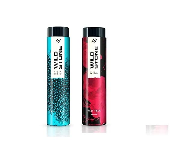 Wild Stone Hydra Energy & Ultra Sensual Talcum Powder for Men - 100g (Pack of 2) | Long-Lasting Fragrance & Freshness | Gym, Office & Daily Use Body Powder