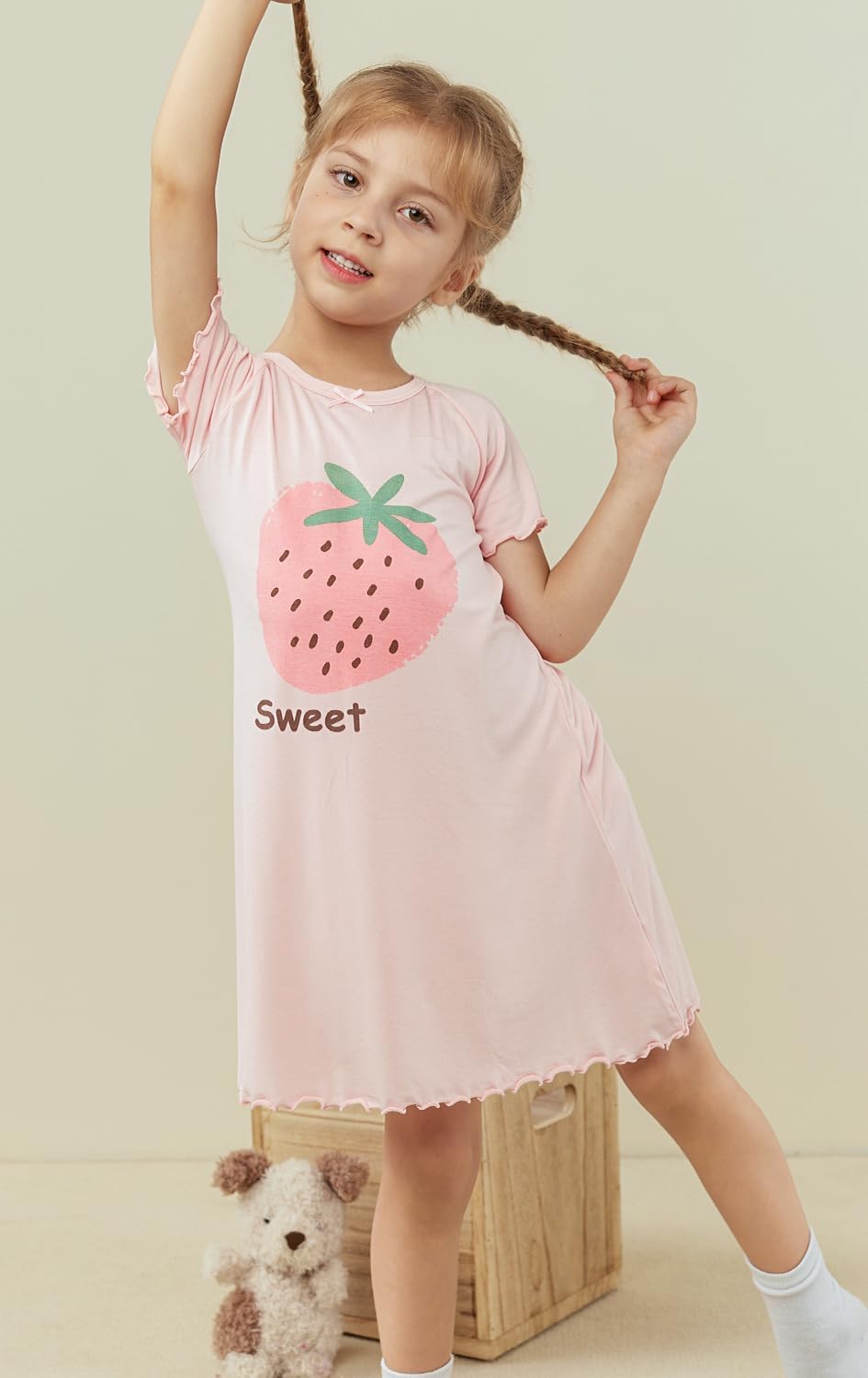 Girls' Casual Dresses - Soft Cartoon Print 2-Pack for Ages 3-12 | Playdate & Birthday Party Outfits