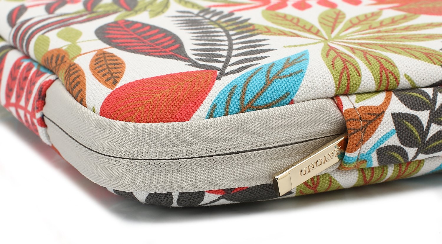 KAYOND Waterproof 15-15.6 Inch Laptop Sleeve - Forest Pattern Canvas Case with Front Pocket for MacBook Pro 15.4, Dell, HP (White) | Perfect for Office, School & Travel Protection