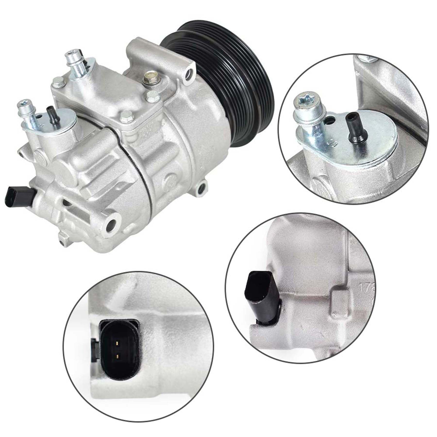 Marddpair AC Compressor with Clutch Replacement for VW Touran, Beetle, Golf, Passat R32, Rabbit - CO 4574JC - Perfect for Summer Cooling & Auto AC Repair