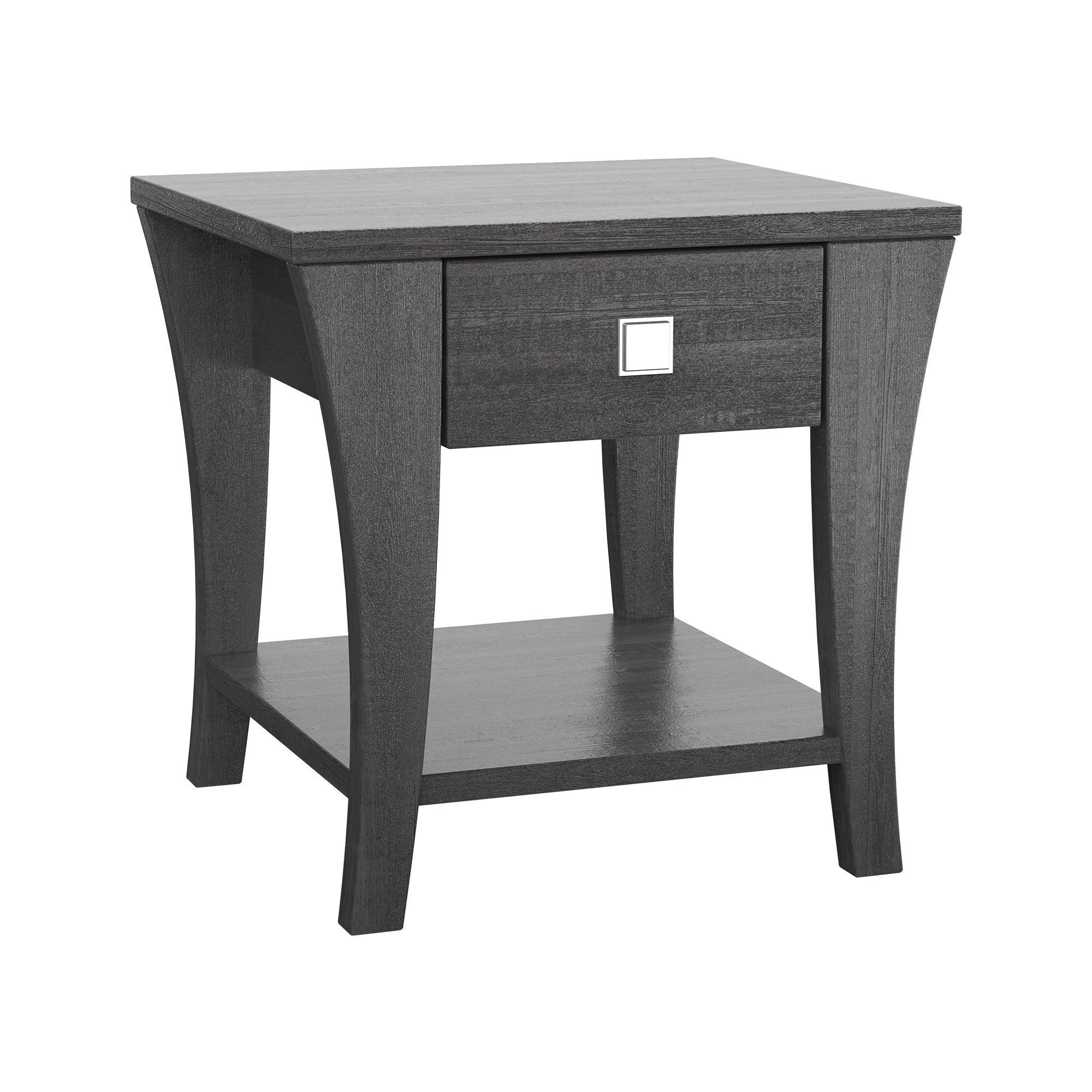 Furniture of America Amity End Table - Modern Gray Side Table for Living Room, Bedroom, or Office - Perfect for Lamps, Books, and Decor