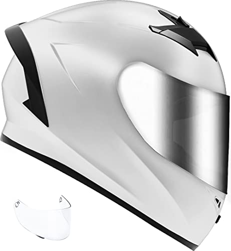 Gloss White - Chrome & Clear Shields