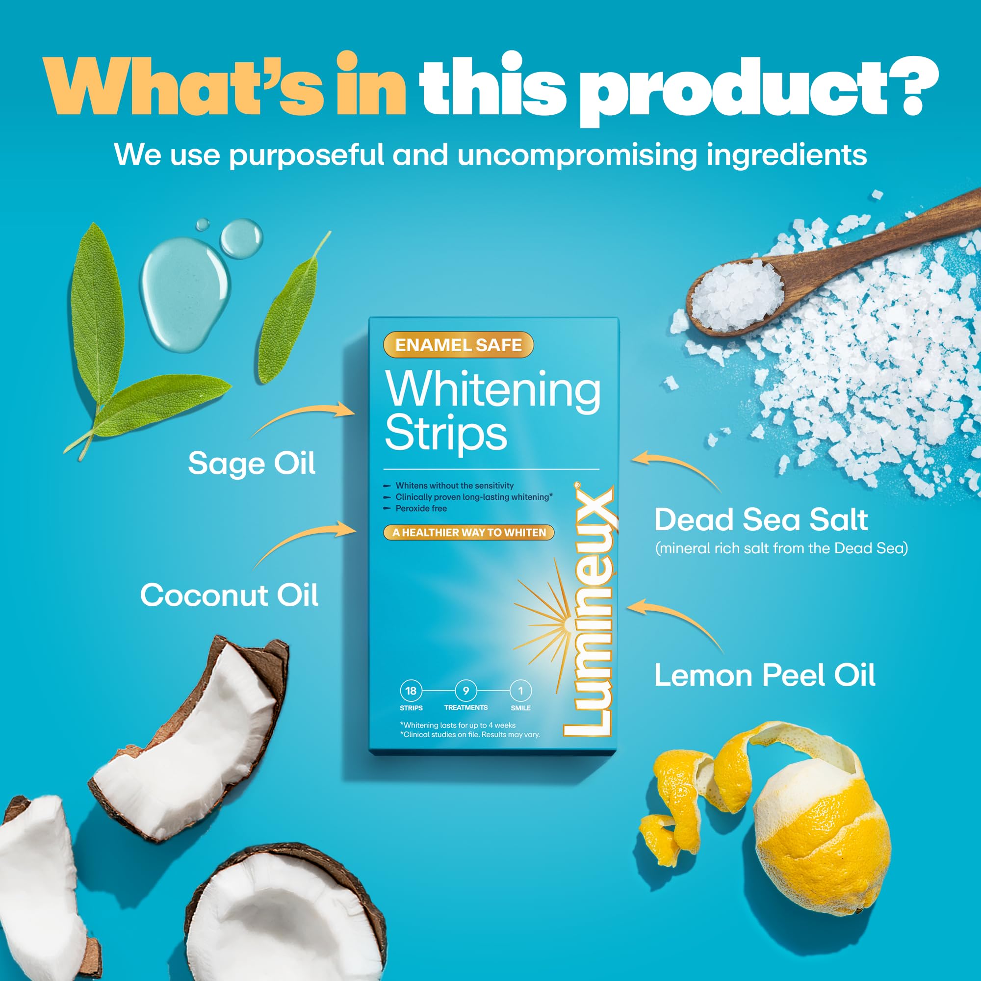 Lumineux Teeth Whitening Strips - 7 Treatments for Whiter Teeth | Enamel Safe & Sensitivity Free | Dentist Formulated & Non-Toxic Certified | Perfect for Weddings, Job Interviews & Special Occasions