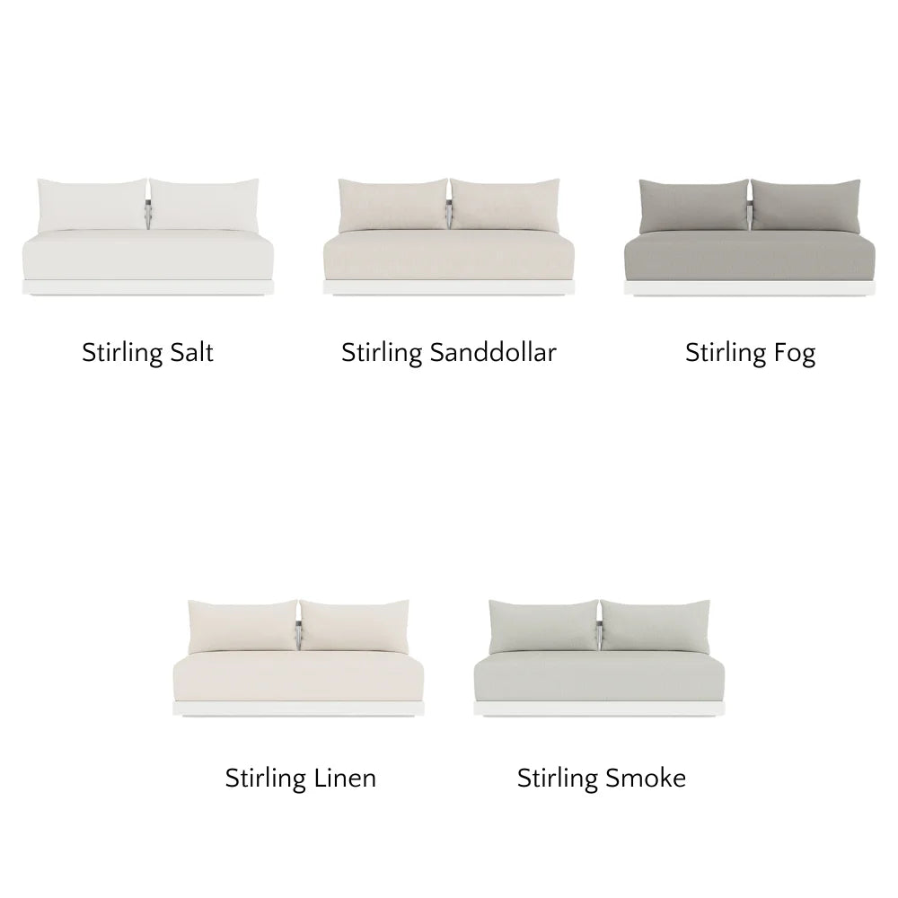 Antigua Outdoor 2-Seat Armless Patio Sofa - Perfect for Poolside, Garden, and Backyard Relaxation