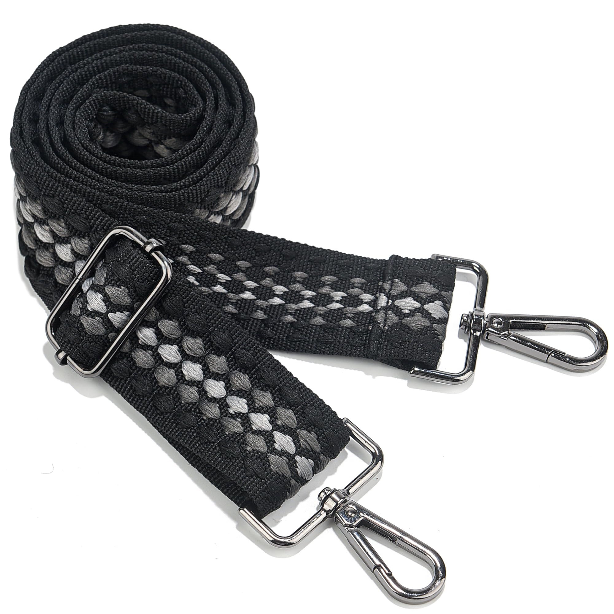 LoZoDo Adjustable Silver Hardware Purse Strap - Wide Crossbody Shoulder Strap Replacement for Handbags & Purses | Perfect for Everyday Use, Travel & Fashion Accessories