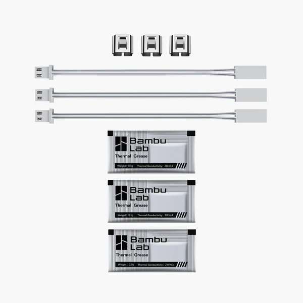 Bambu Lab Ceramic Heater for Hotend X1 Series - 3 Pack High-Temperature Resistant Nozzle Heater for 3D Printers | Perfect for X1 Series Printers, DIY Repairs & High-Precision Printing
