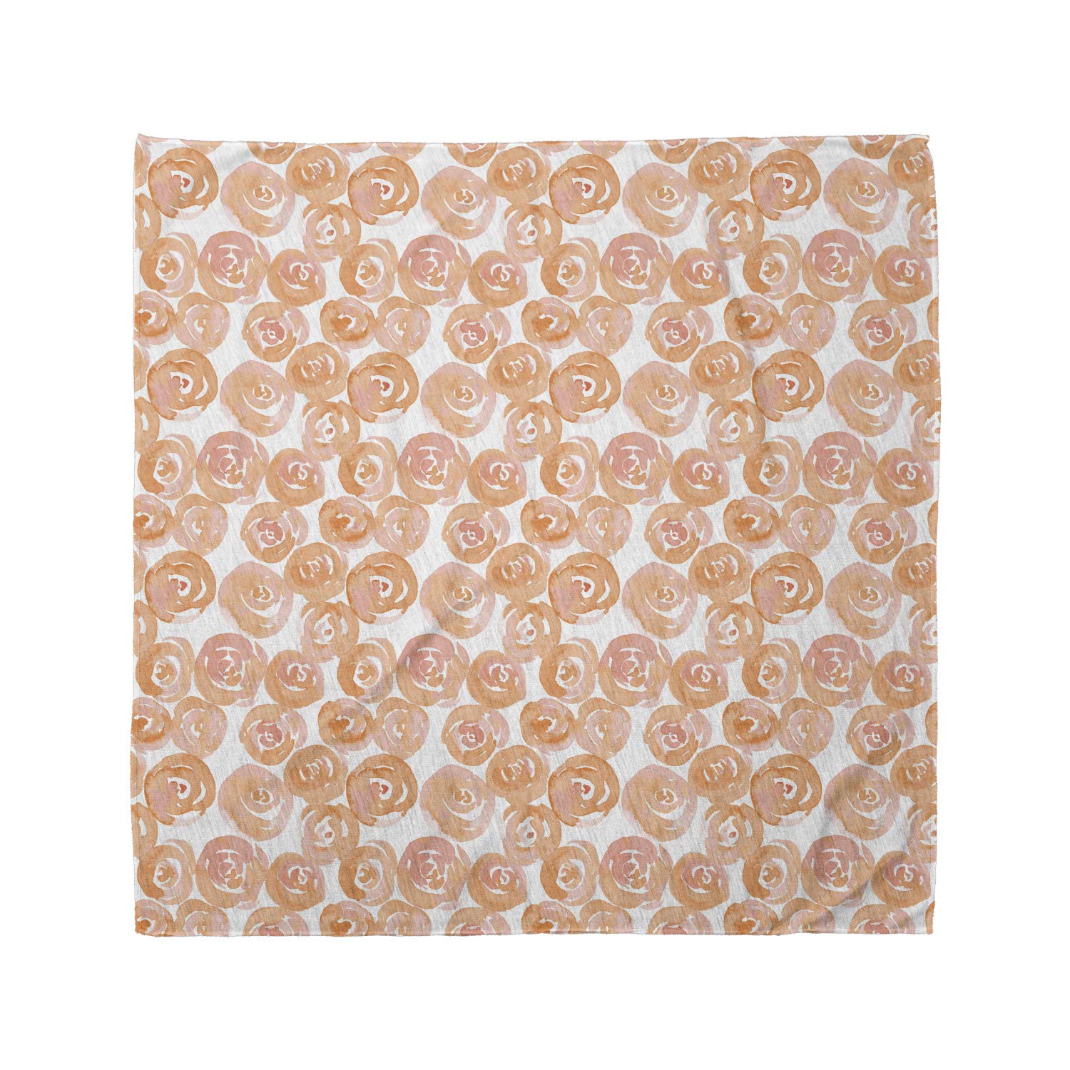 Ambesonne Floral Bandana Scarf - Watercolor Rose Romance Design, Unisex Head Neck Wrap for Women & Men - Perfect for Outdoor Activities, Music Festivals, and Fashion Accessories