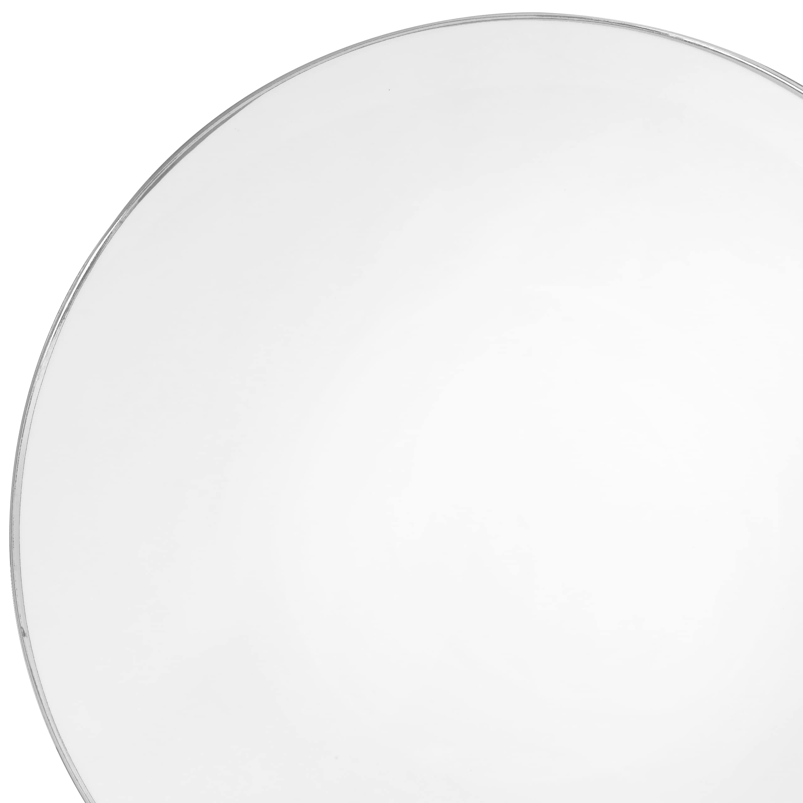 100-Pack Premium Disposable Plastic Plates for Weddings & Parties - 50 x 10.25'' Dinner Plates + 50 x 7.5'' Salad/Dessert Plates (Bali, White & Silver) - Perfect for Wedding Receptions, Bridal Showers, Birthday Parties & Catering Events