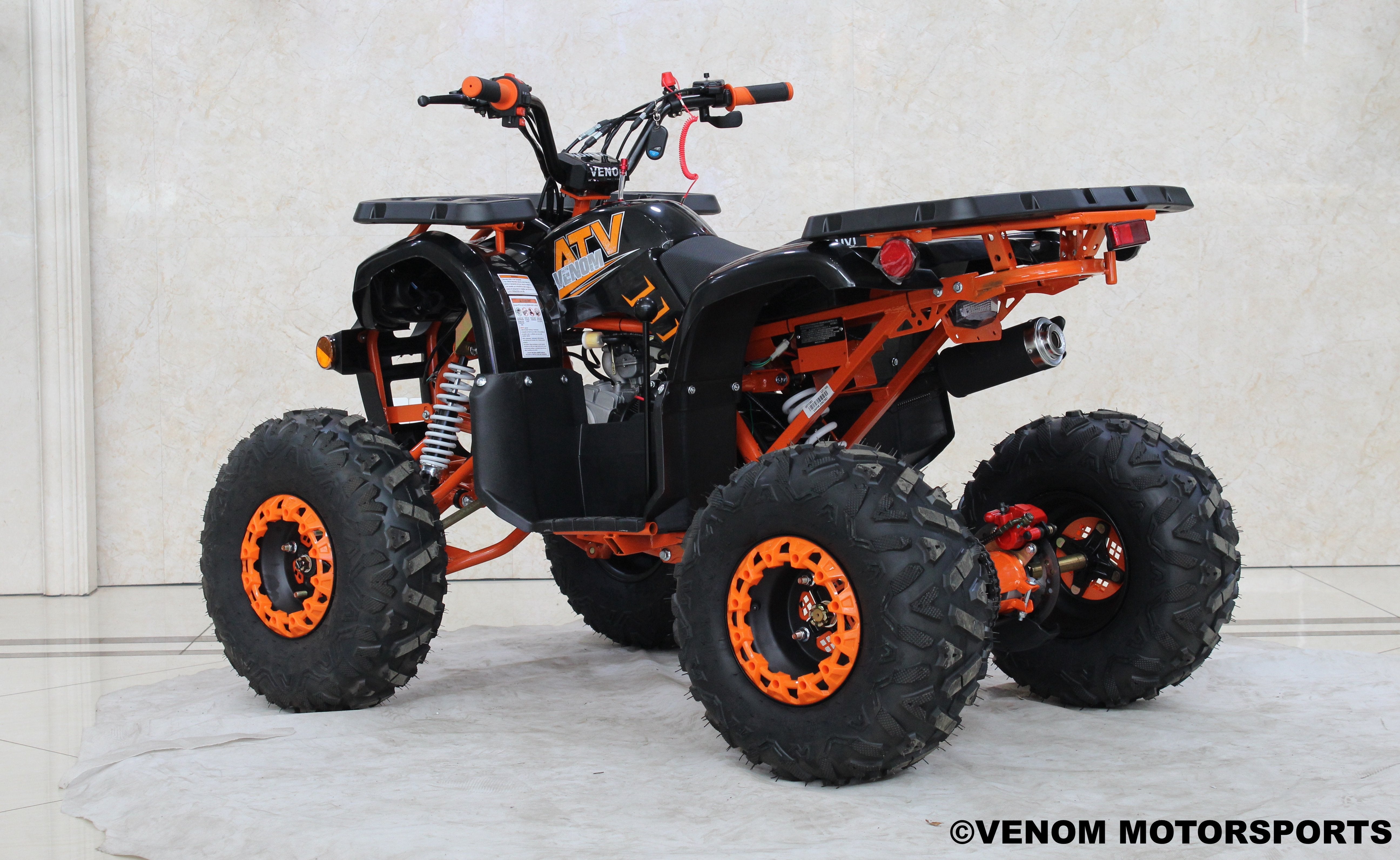 Venom Grizzly 125cc ATV for Adults & Teens - Automatic Transmission 4-Wheeler - Off-Road Adventure, Farm Work & Trail Riding