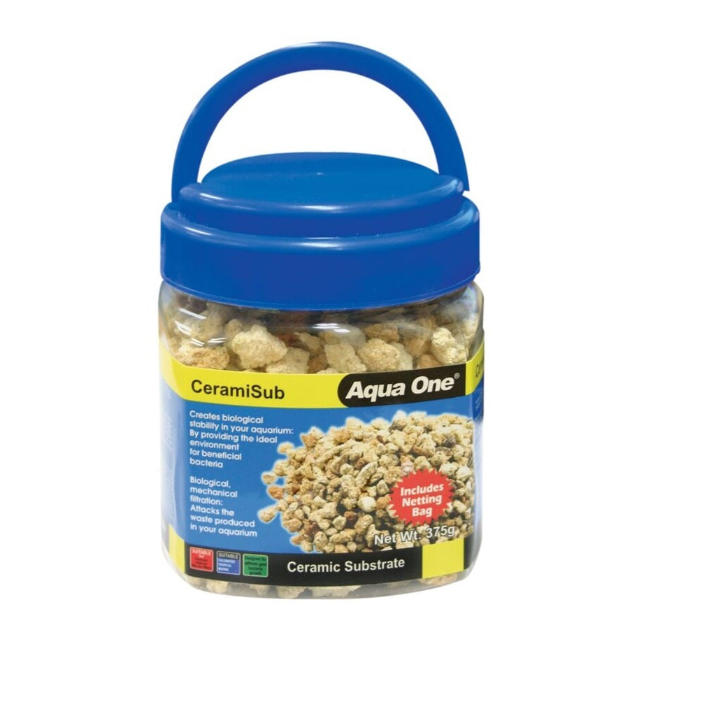 Aqua One CeramiSub 375G - Premium Ceramic Substrate for Aquariums, Fish Tanks & Planted Tanks - Natural Water Filtration & Plant Growth Support