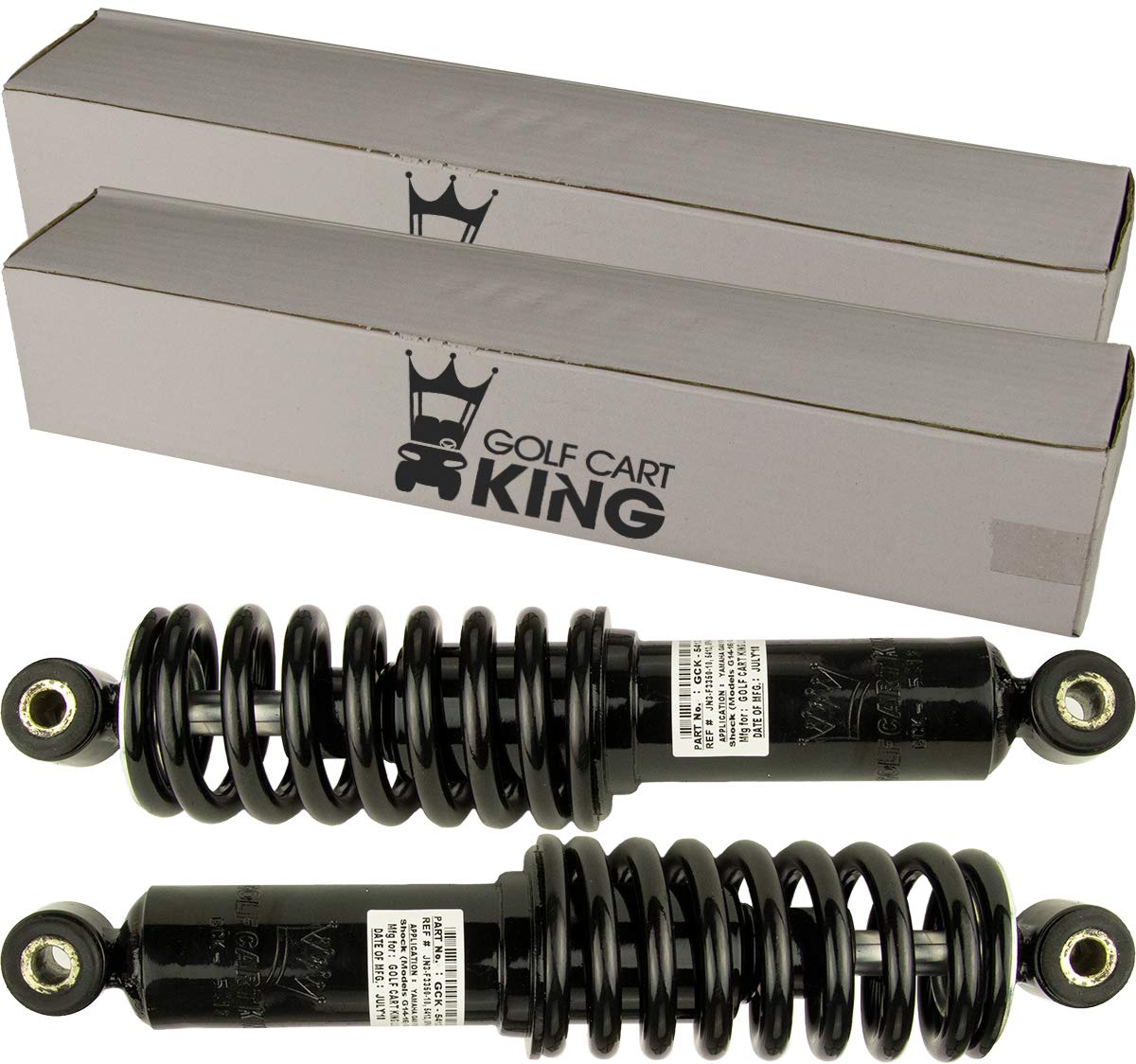 Yamaha G14 G16 4-Cycle Gas Golf Cart Front Coil Shock Absorber Set of 2 - Replacement Parts for Smooth Ride on Golf Course & Off-Road Terrain