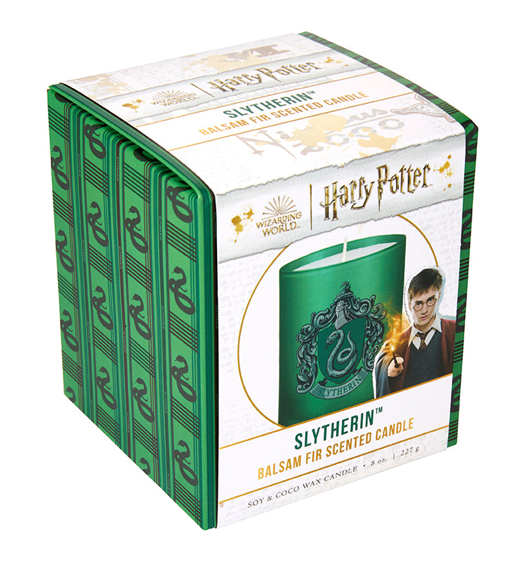 Harry Potter Slytherin Scented Glass Candle - Green Apple & Cedar Fragrance for Home Decor, Gifts & Cozy Reading Nights