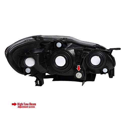 03-08 Toyota Corolla CE LE S JDM Replacement Black Clear Headlights & Lamps - Perfect for Night Driving & Car Upgrades