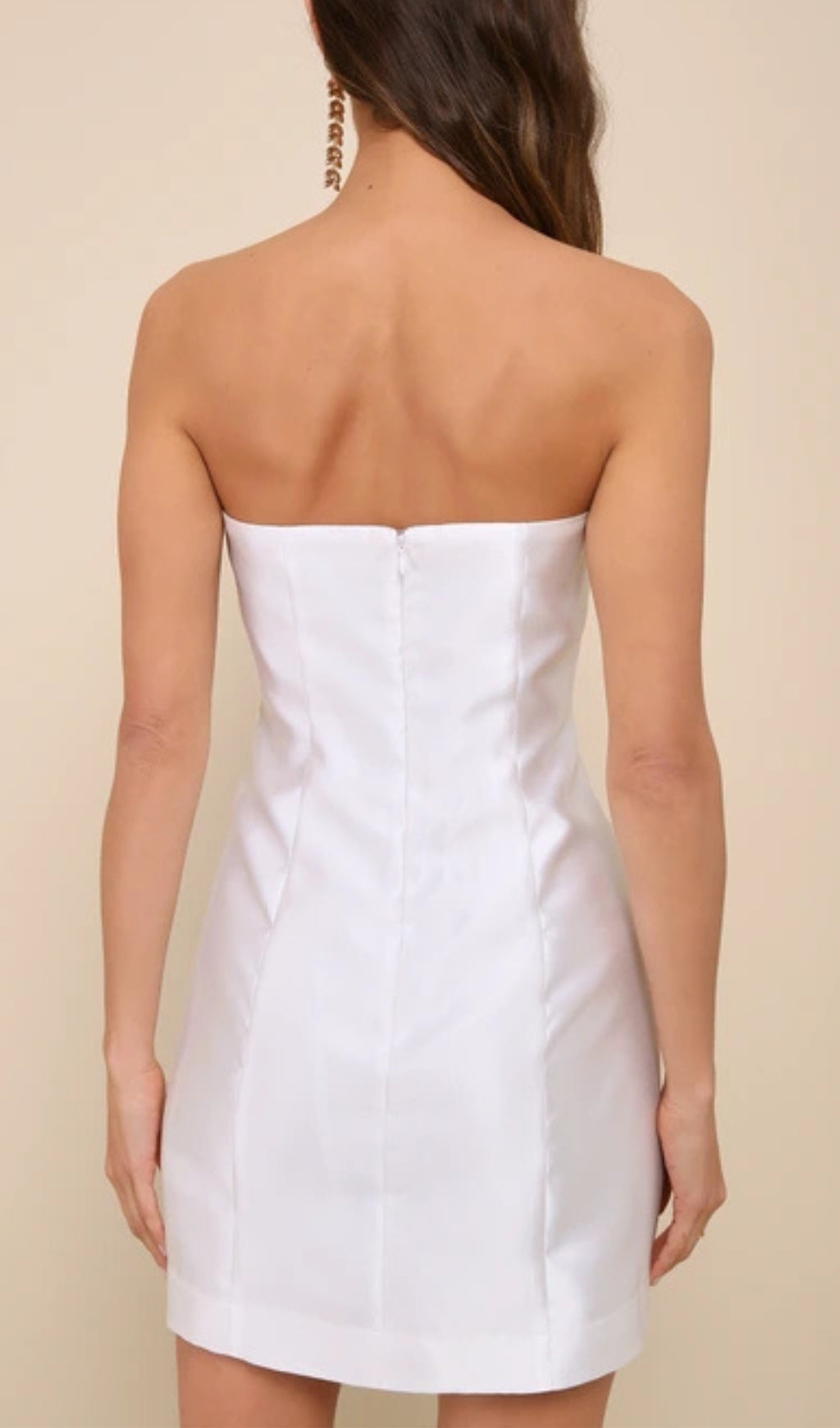 3D Floral Applique Strapless Mini Dress - Elegant Summer Party, Wedding Guest, Cocktail Dress for Women