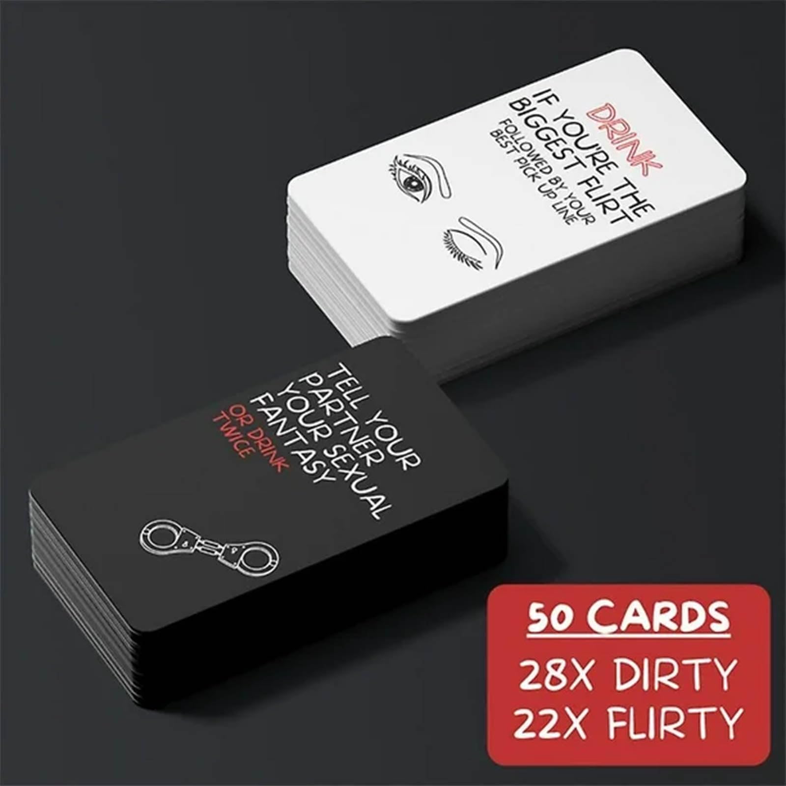 Drunk Lovers Couples Drinking Game Card Set - 50 Creative Date Night Cards for Adults, Fun Party Game for Couples & Friends - Perfect for Bachelor/Bachelorette Parties, Game Nights & Romantic Evenings