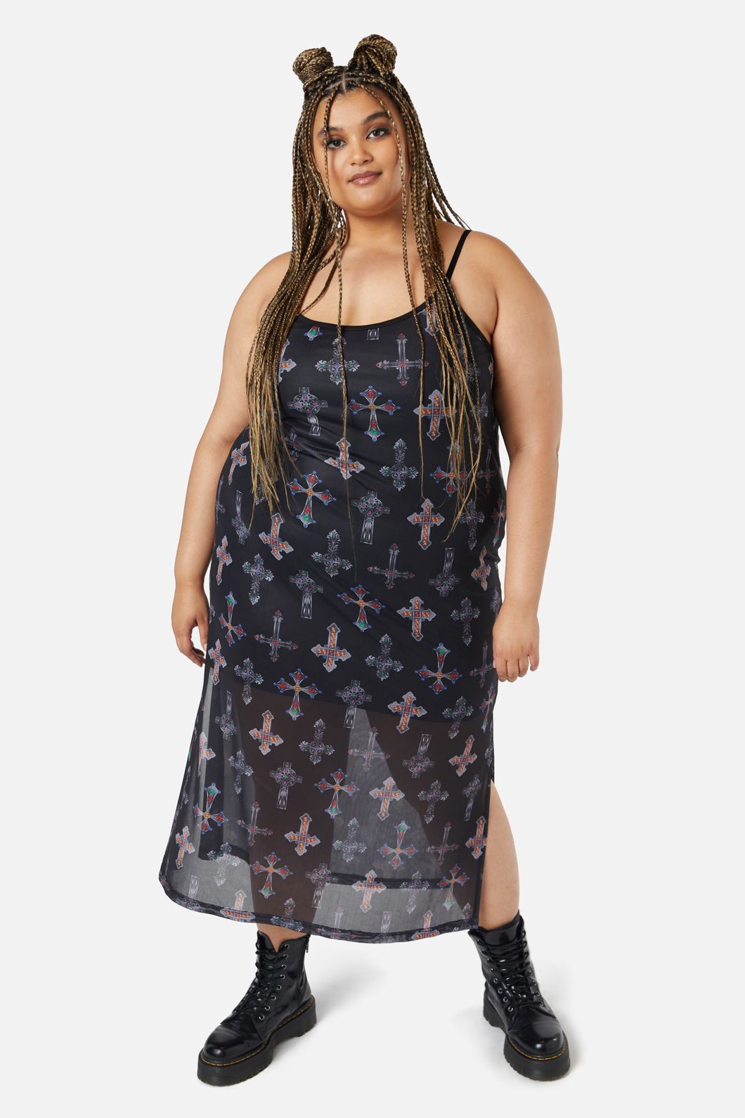 Hope Had Died Mesh Dress - Gothic Lace Evening Party Dress for Women | Perfect for Halloween, Cosplay & Nightclub Outfits