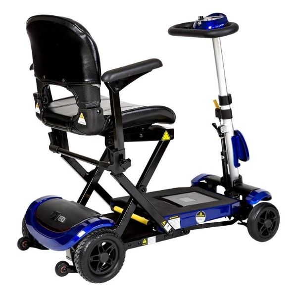 Drive Medical ZooMe Auto Flex Folding Travel Scooter - Lightweight Mobility Scooter for Adults & Seniors - Perfect for Airports, Shopping Malls & Outdoor Adventures