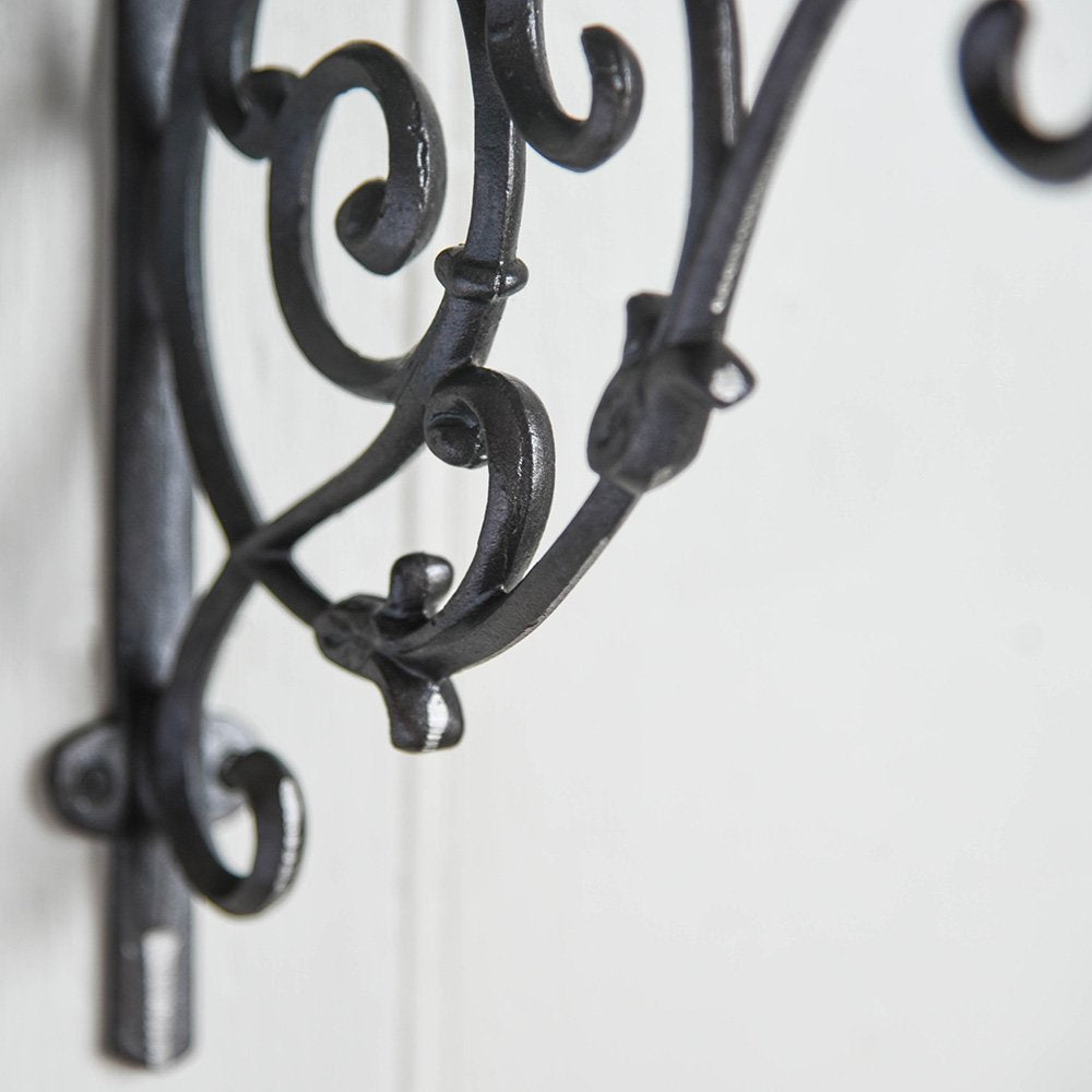Antique Iron Dutch Shelf Bracket - Heavy Duty Decorative Wall Mount Brackets for Floating Shelves - Perfect for Rustic Farmhouse, Industrial Loft & Vintage Home Decor