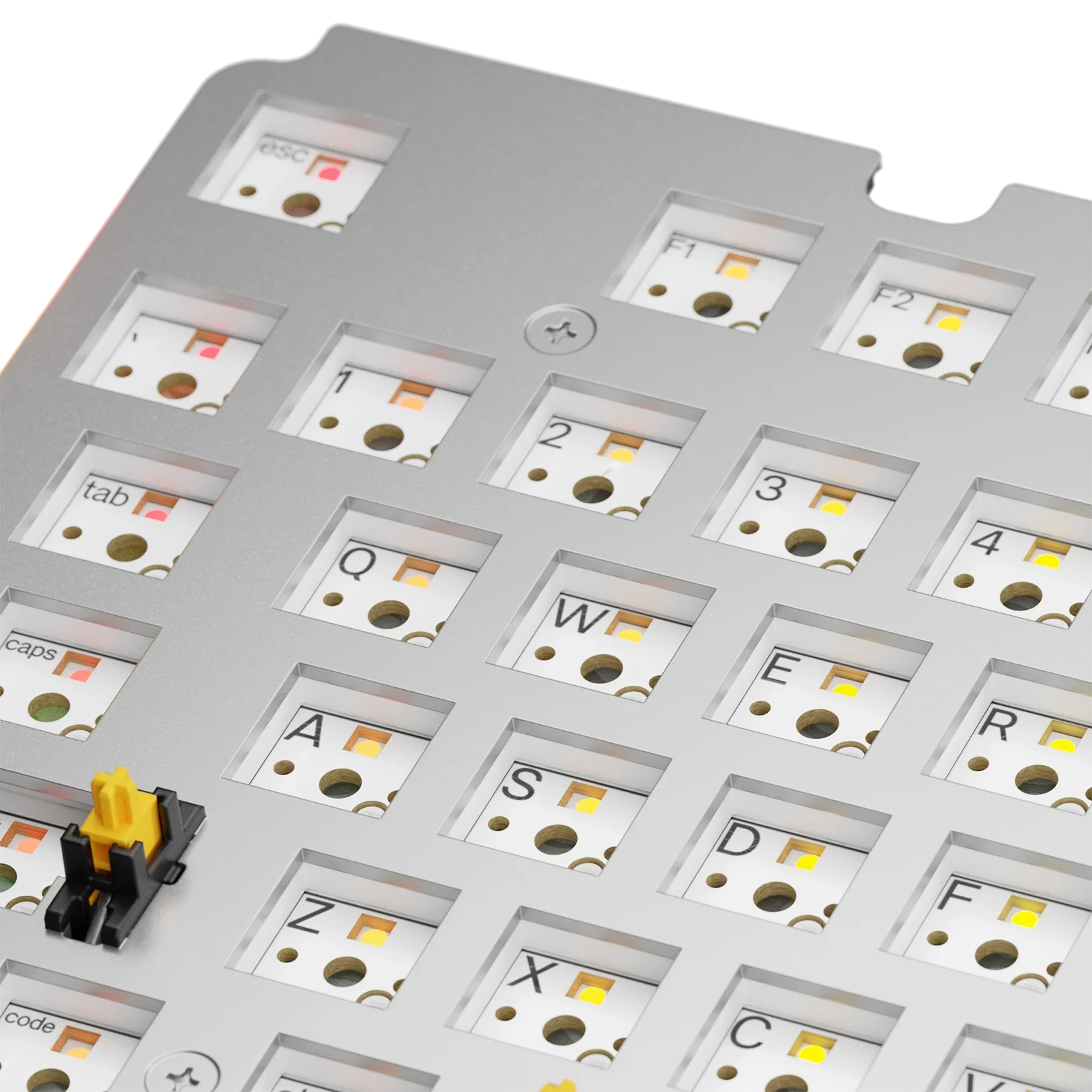 GMMK 3 Mechanical Keyboard Switch Plate - 100% Aluminum Silver ANSI Layout for Custom Keyboard Builds | Perfect for Gaming, Typing & PC Enthusiasts