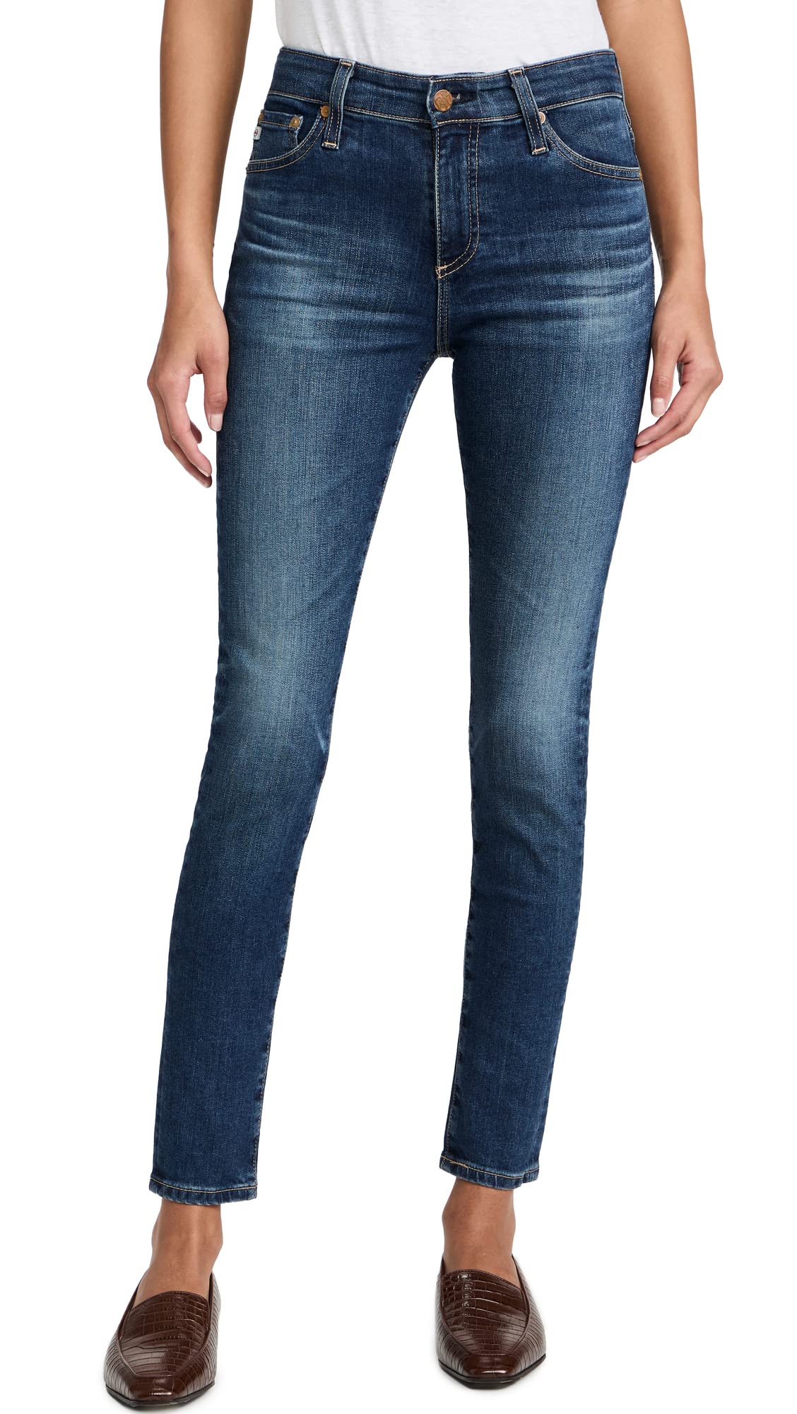 Women's Farrah High Rise Skinny Jeans - Stretchy Slim Fit Denim Pants for Casual Wear & Everyday Outfits