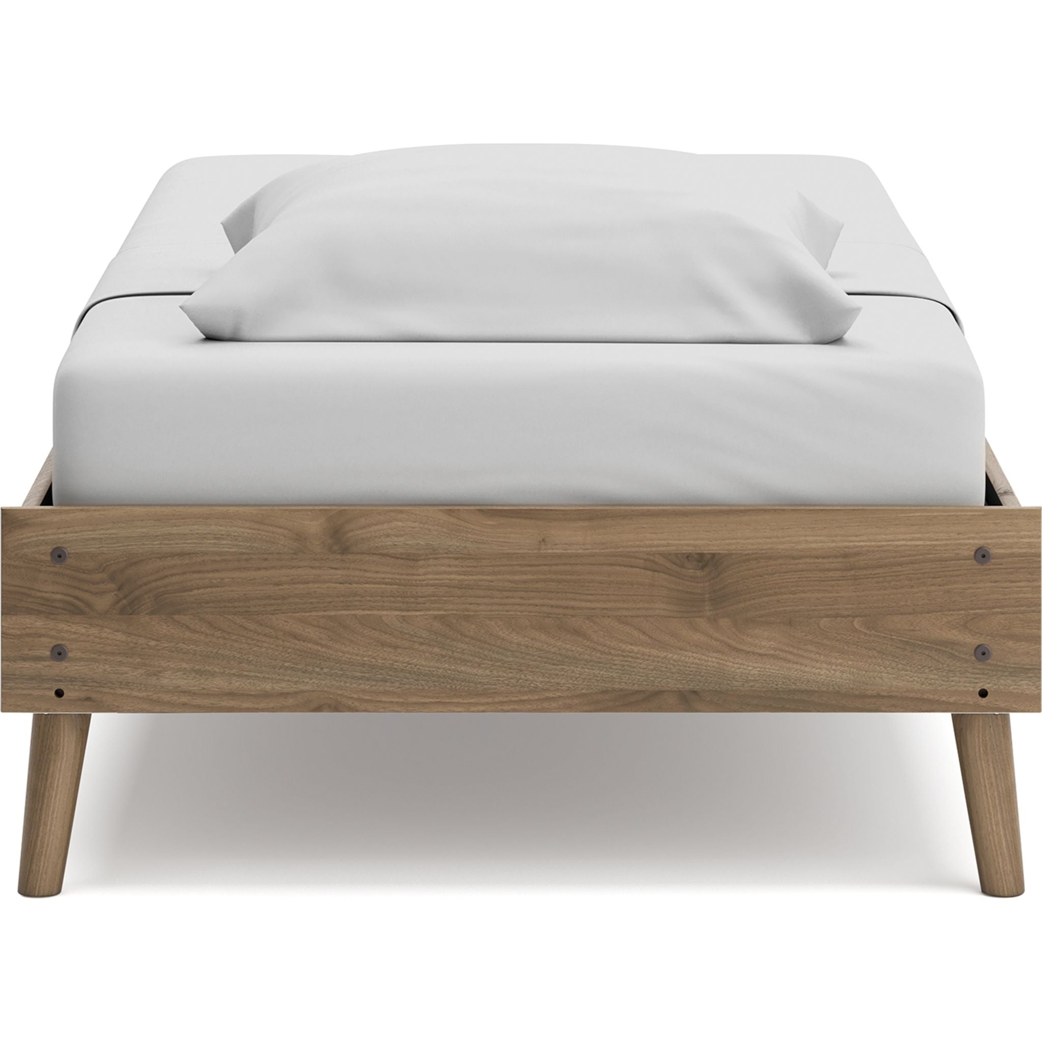 Aprilyn Twin Platform Bed Frame - Solid Wood, Honey Finish - Modern Minimalist Design for Kids, Teens & Guest Rooms - Perfect for Small Spaces & Loft Beds