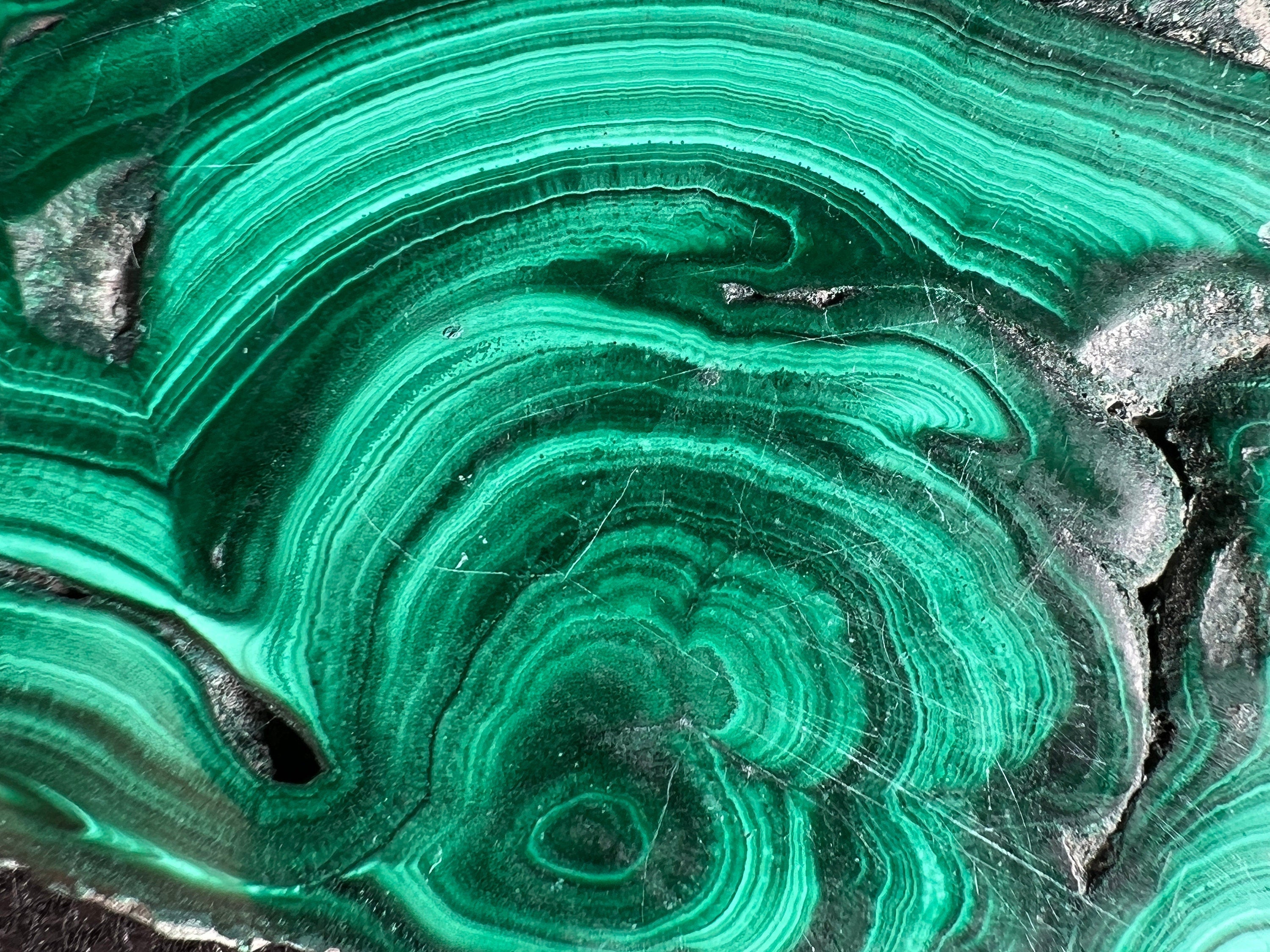 Natural Green Malachite Crystal Slab - Premium Stone for Jewelry Making, Unique Spiritual Gift, Home Decor & Healing Crystal (50432) | Perfect for Meditation, Energy Work & Feng Shui Decorations