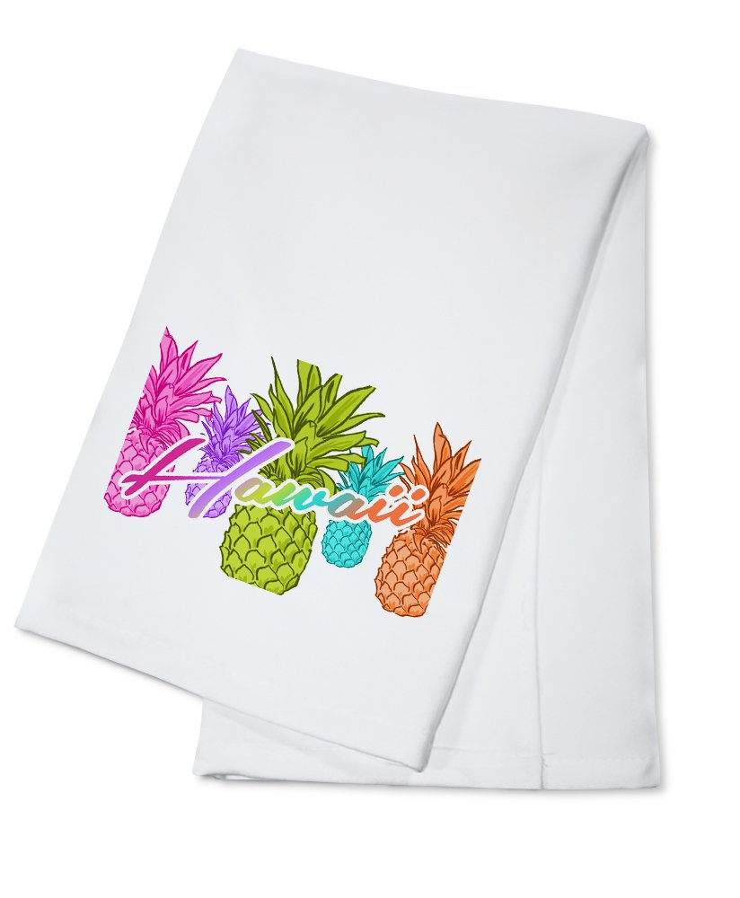 100% Cotton Rainbow Pineapple Tea Towel - Decorative Hand Towel for Kitchen, Bathroom & Home Decor - Perfect for Hawaiian-Themed Parties, Tropical Decor & Gift Giving