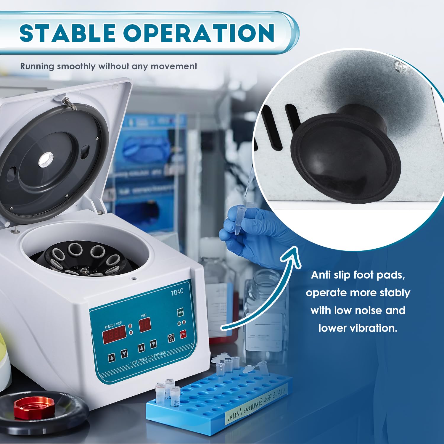 CGOLDENWALL Benchtop Centrifuge Machine 100-4000 RPM with Timer 1-99min - 8x15ml Capacity Low Speed Lab Centrifuge for PRP, Blood, DNA, Urine Samples - Perfect for Medical Clinics, Research Labs & Beauty Salons