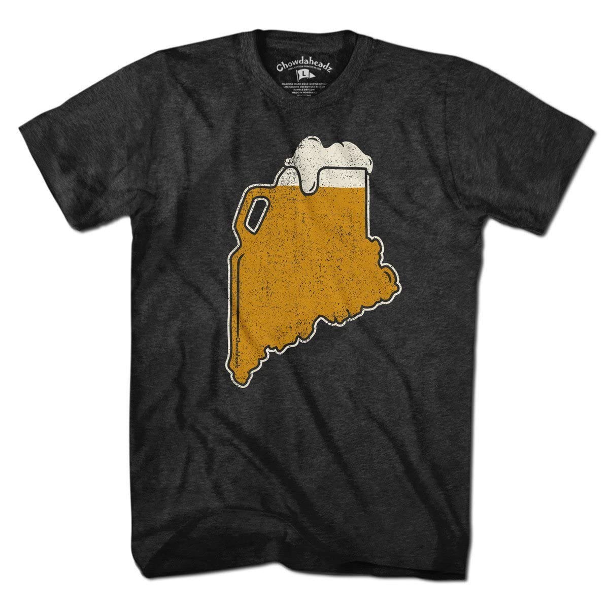 Chowdaheadz Maine Growler Vintage T-Shirt - Soft Unisex Cotton Blend Tee for Casual Wear & Outdoor Activities