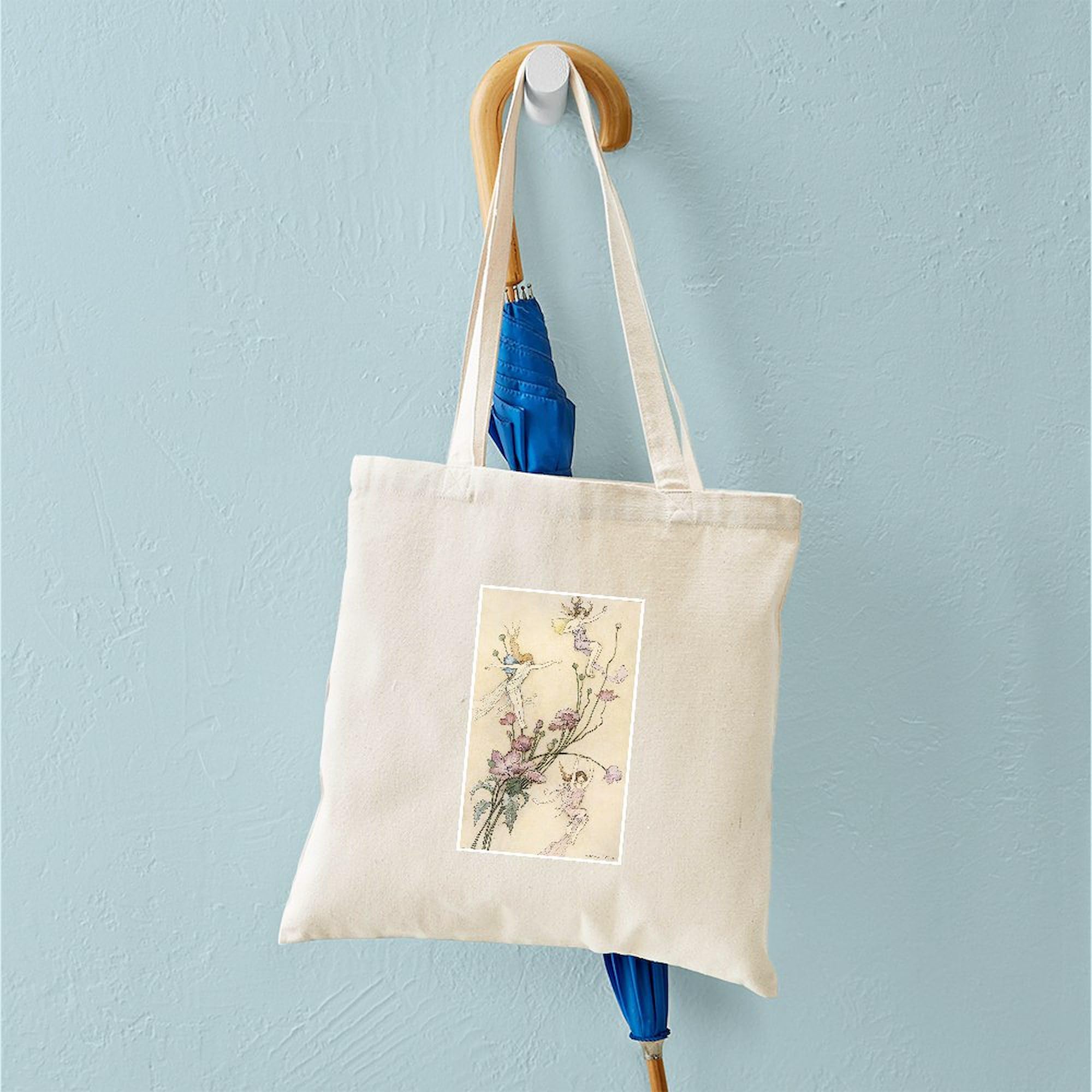 Mad With Joy Natural Canvas Tote Bag - Eco-Friendly Reusable Shopping Bag for Groceries, Beach & Daily Use | Funny Graphic Tote | Durable Cotton Carryall