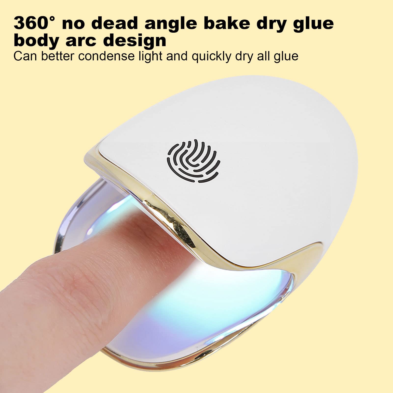 Mini Portable LED Nail Dryer - Fast Curing UV/LED Gel Polish Lamp for Professional & Home Manicures | Perfect for Gel Nails, Extensions & Acrylics | Compact Travel-Friendly Design