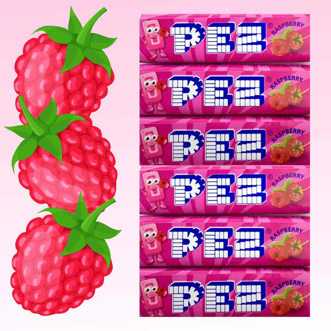 Pez Candy Refill Rolls - 25 Count, Raspberry Flavor | Bulk Candy Refills for PEZ Dispensers | Perfect for Parties, Halloween Treats & Office Snacks
