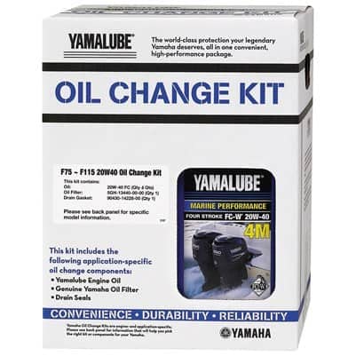 Yamaha LUB-MRNMD-KT-20 F75-F115 20W40 Marine Engine Oil Change Kit - Genuine Yamaha OEM Part for Outboard Motors - Perfect for Routine Maintenance & Winterization