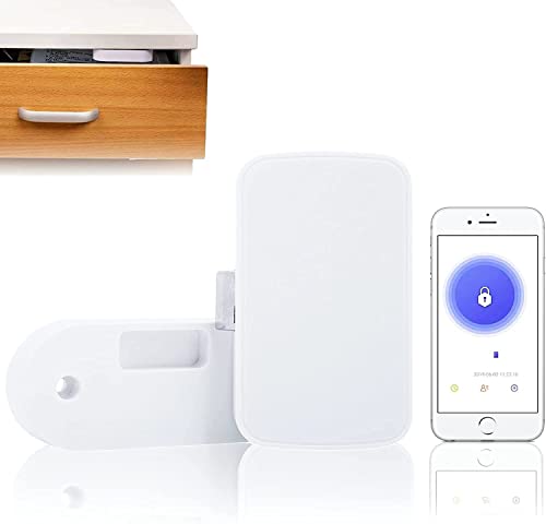 Smart Bluetooth Electronic Cabinet Lock - Keyless Drawer & Filing Cabinet Lock with APP Control, Child Safety & Baby Proofing for Home, Office, Nursery, and Storage Rooms - Secure Your Valuables & Keep Kids Safe