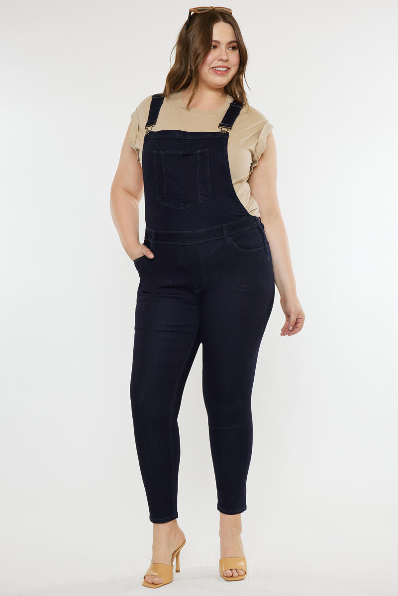 Angelica High Rise Skinny Jeans for Women - Plus Size Denim Overalls with Adjustable Straps - Perfect for Casual Outfits, Workwear & Street Style Fashion
