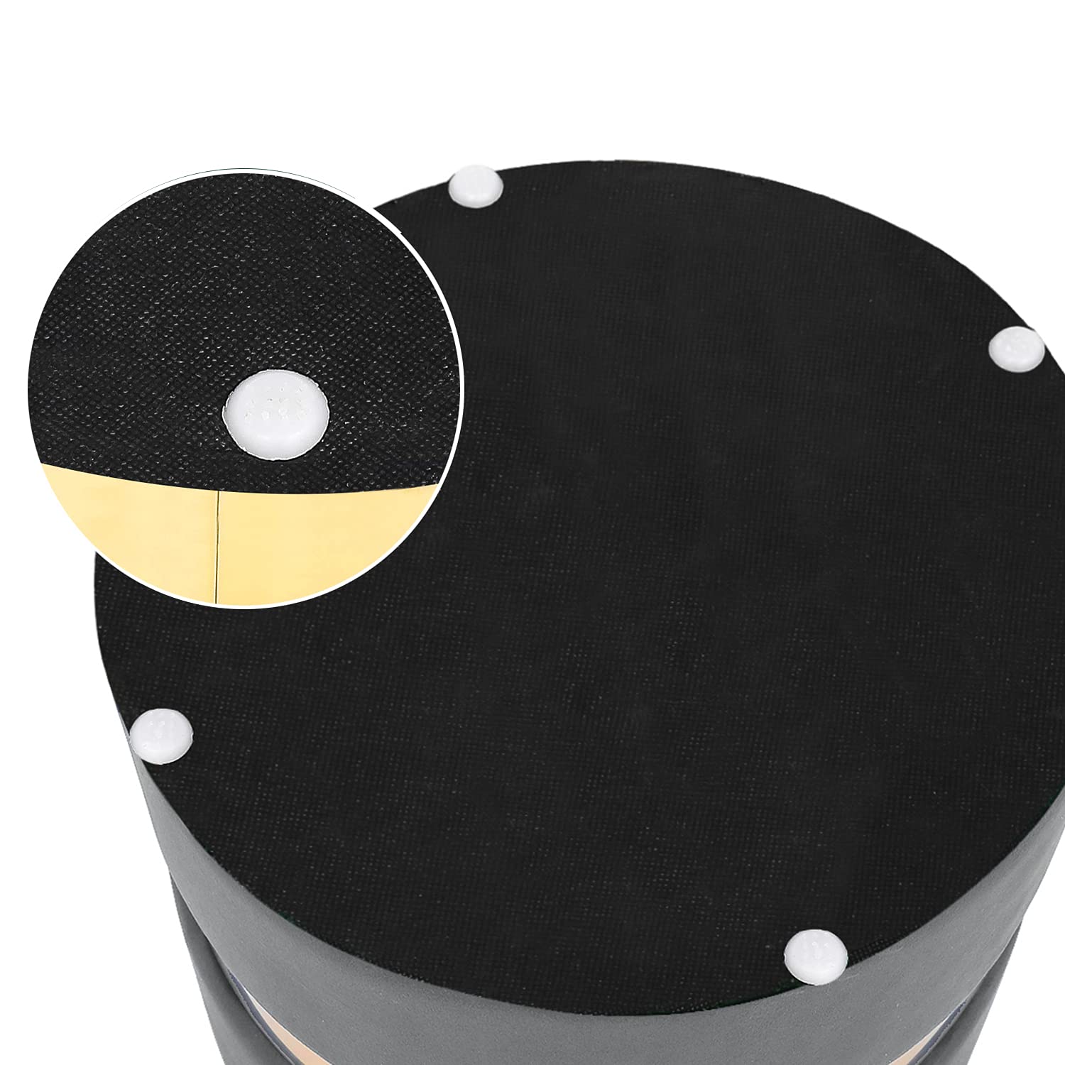 Furnistar Round Velvet Storage Footstool Ottoman (Set of 2) - Gray - Multi-Functional Living Room Footrest & Bedroom Makeup Vanity Stool with Hidden Storage Compartment - Perfect for Home Decor, Lounge Seating & Beauty Station Organization