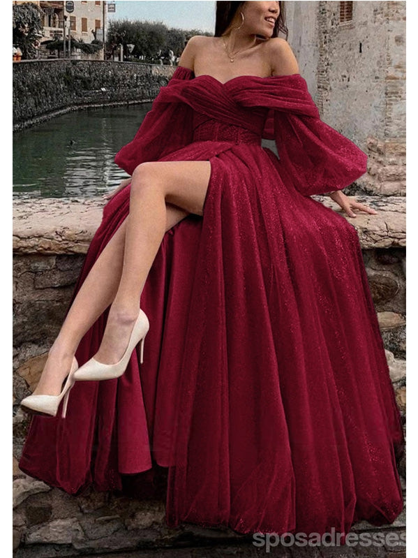 Elegant A-Line High Slit Long Prom Dresses for Women - Affordable Formal Evening Gowns,13260 | Perfect for Homecoming, Prom Night, and Special Occasions