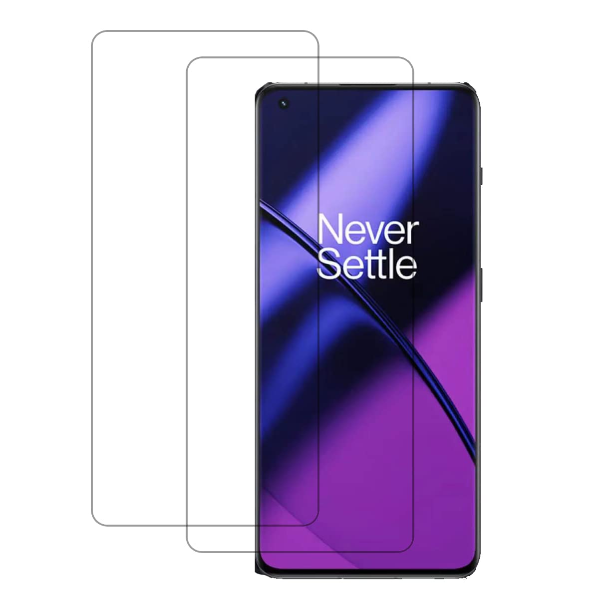 2 Pack Tempered Glass Screen Protector for OnePlus 11 - HD Clear, Anti-Scratch, Bubble-Free Installation, Full Coverage Protection | Perfect for Work, Gaming & Daily Use