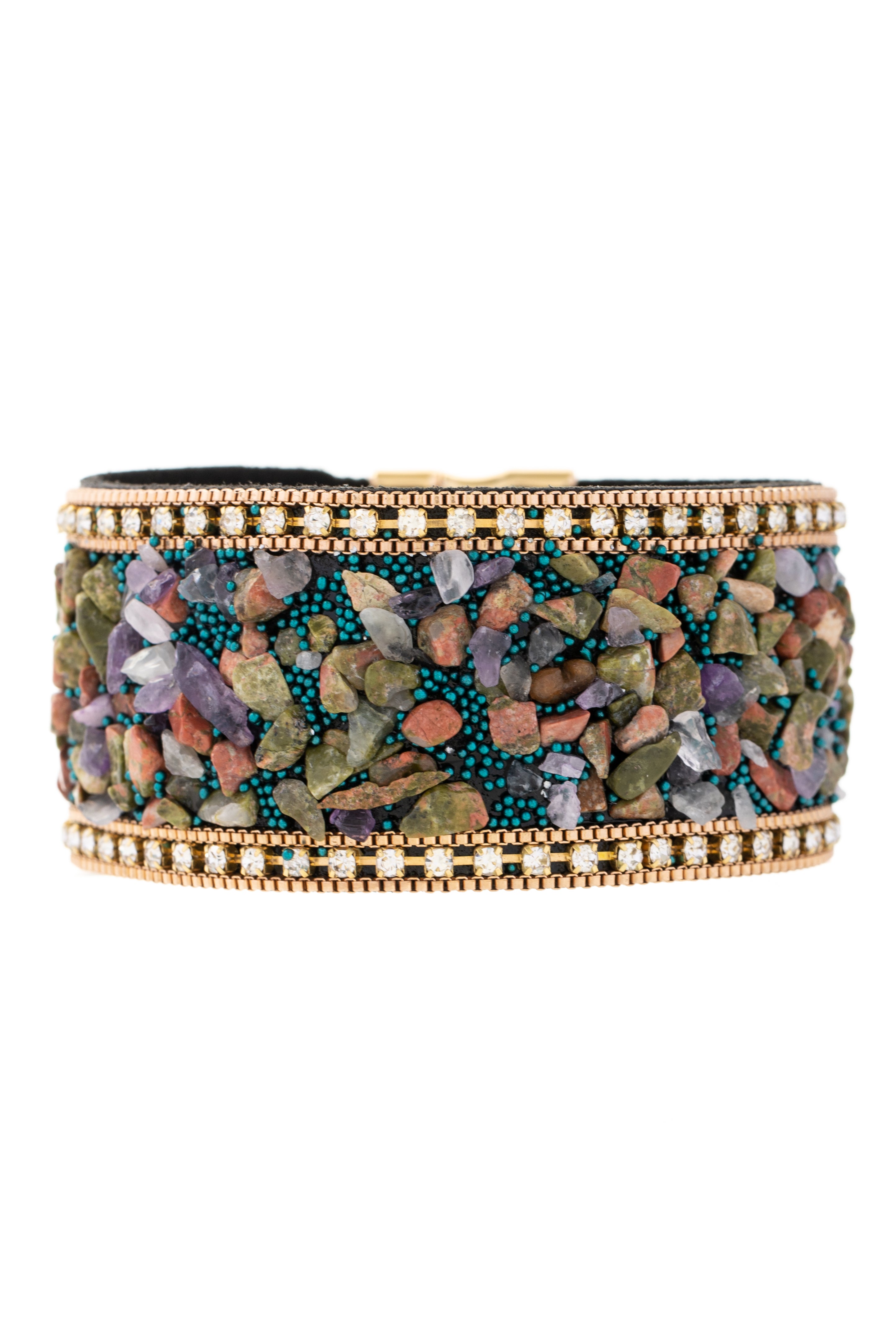 Stylish Gravel Beaded Bracelet for Women - Handmade Natural Stone Jewelry - Perfect for Boho Fashion, Yoga & Everyday Wear