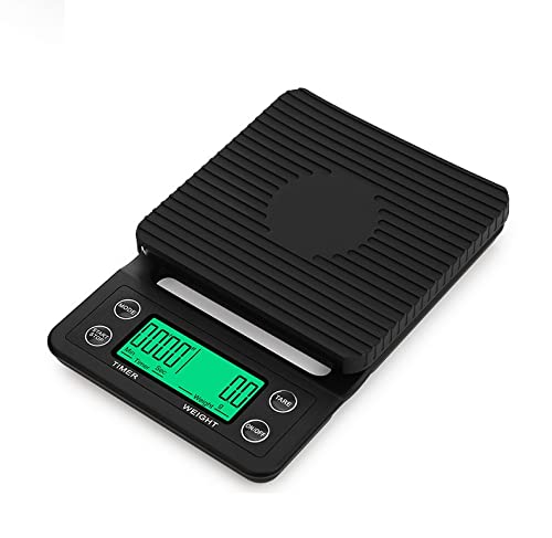 Digital Kitchen Scale 3kg/0.1g High Precision - Food Scale for Baking, Cooking & Espresso with Timer - Perfect for Pour Over Coffee, Meal Prep & Portion Control