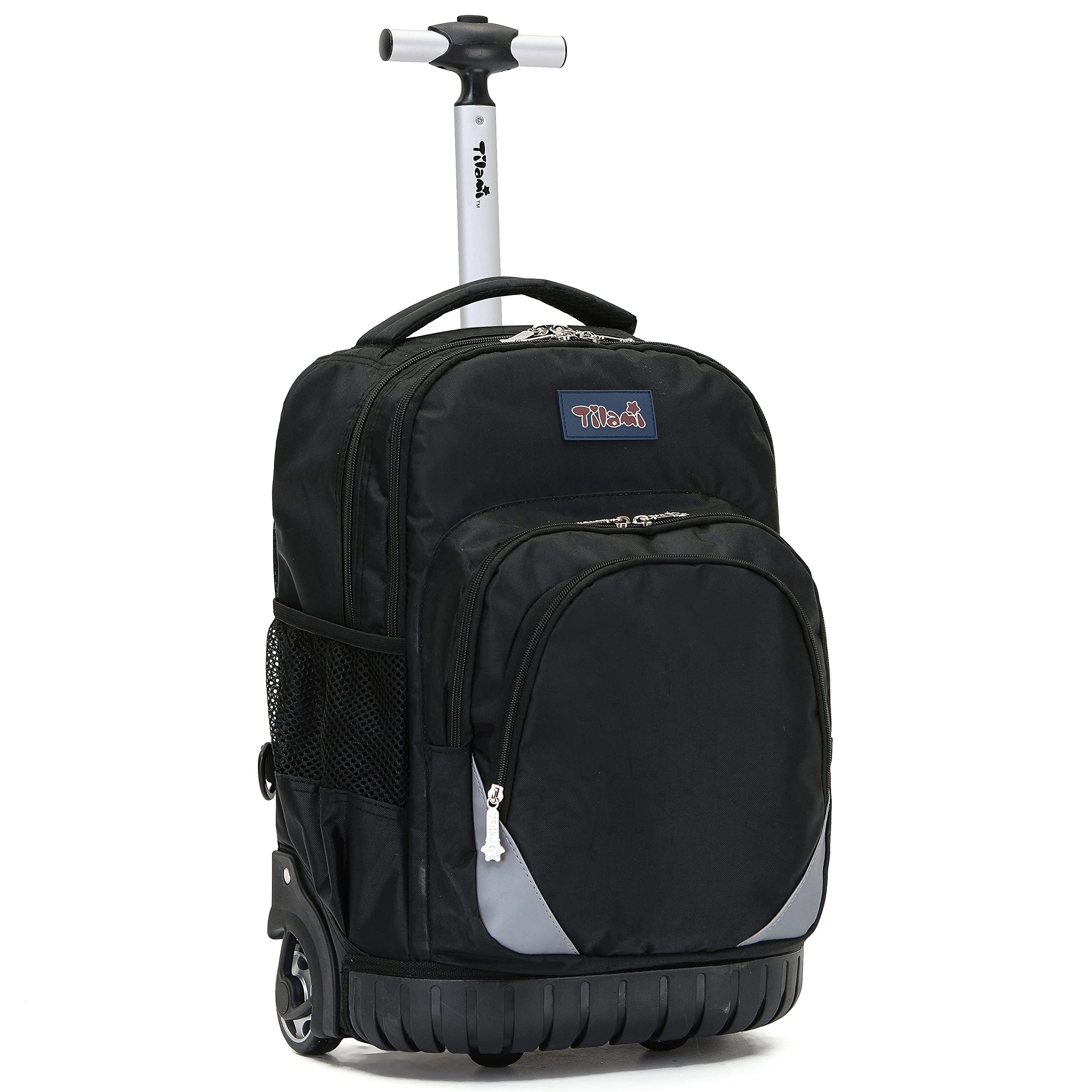 TILAMI 18 Inch Rolling Backpack with Wheels - Wheeled Laptop Backpack for School, Travel & Work - Durable Carry-On Backpack for Kids, Students & Professionals (Perfect for Airports, Commuting & Daily Use)