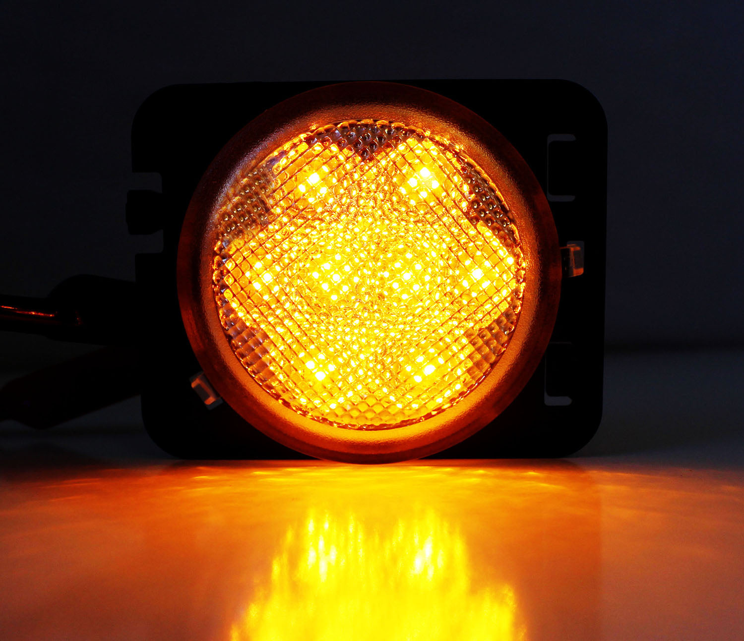 Amber LED Side Marker Lights & Fender Flare Lamps for Jeep Wrangler JK - Clear Lens, Durable & Waterproof - Perfect for Off-Roading, Night Driving & Customization