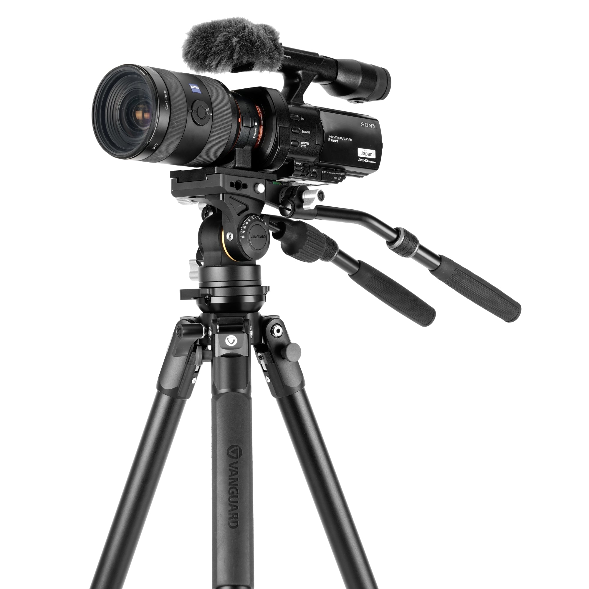 Alta Pro 3VL 303AV18 Professional Aluminum Tripod with Fluid Pan Head for DSLR Cameras - Perfect for Video Shooting, Photography & Live Streaming